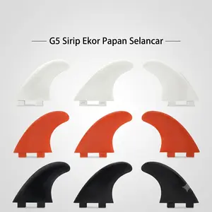 Sirip Papan Selancar G5 FCS 1 / Surfboard Fins Thruster Set 3 Pcs / Aksesoris Surfing Premium