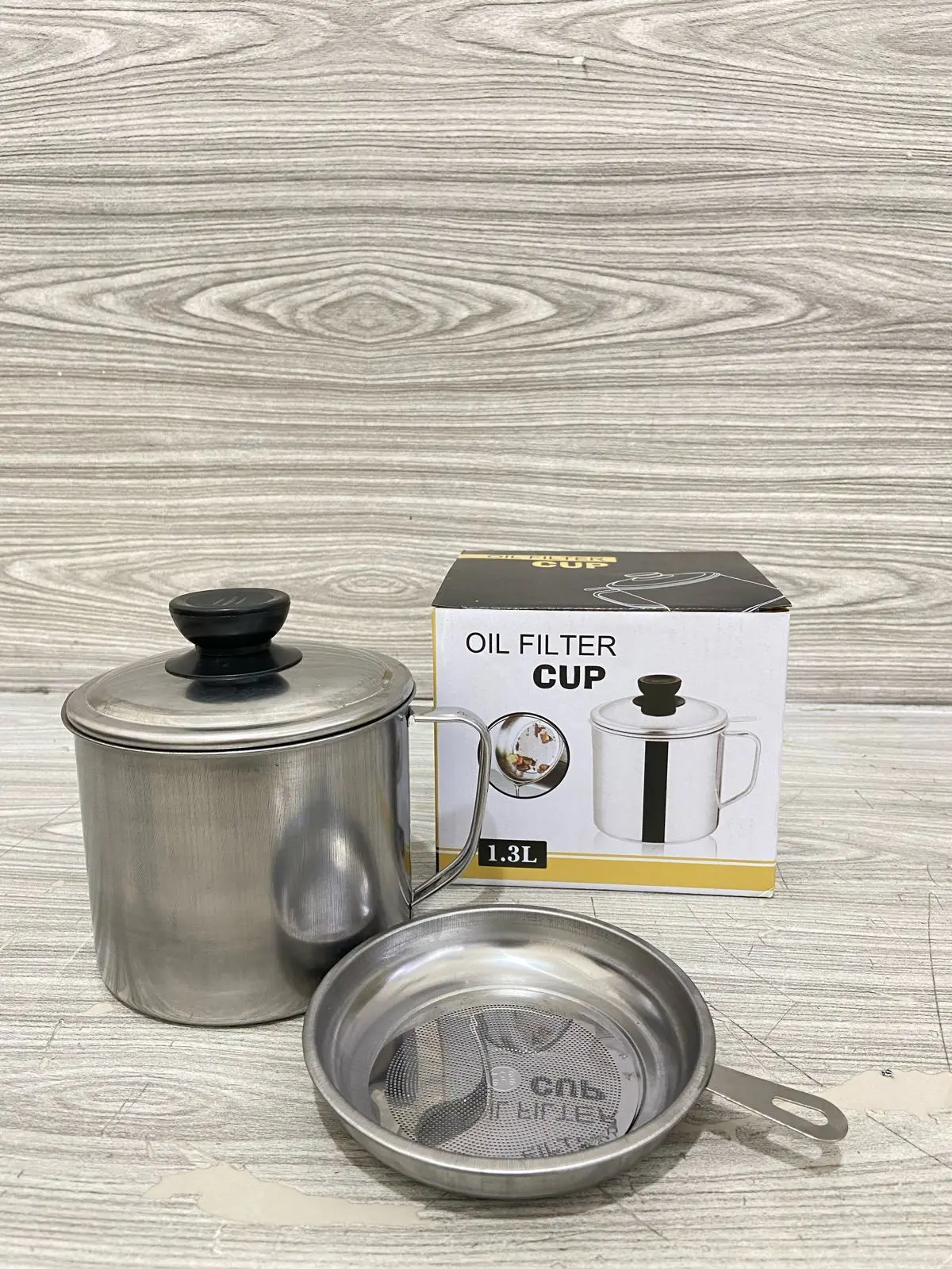 Oil pot stainless + penyaring 1.3L