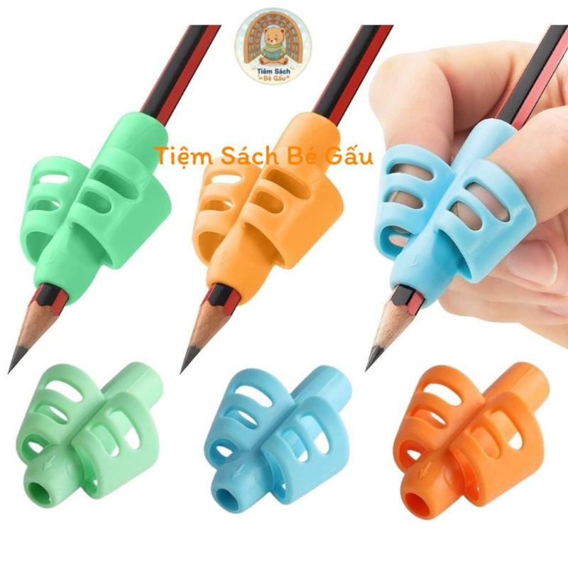 Văn phòng phẩm - Hỗ trợ cầm bút cho bé, Dụng cụ xỏ ngón silicon chỉnh tư thế…