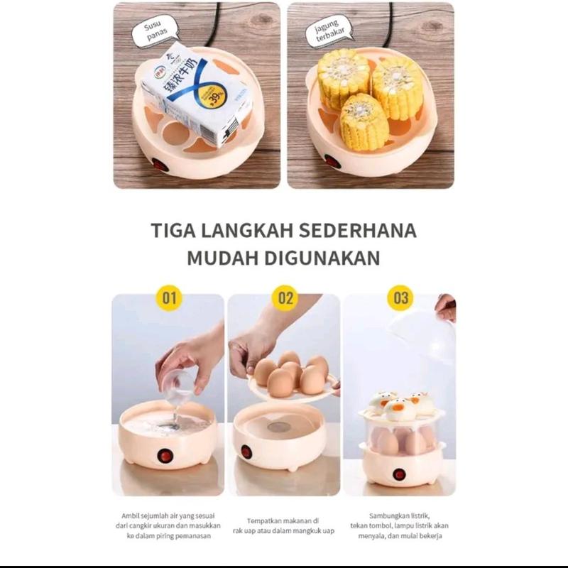 Alat Rebus Telur Listrik Serbaguna  Penanak Telur Elektrik 220V, 50Hz Peralatan 8
