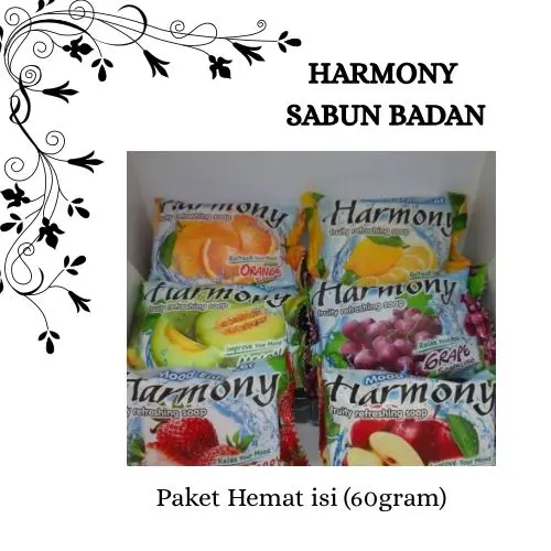 HARMONY Sabun Badan 1 Paket Hemat isi 4 Pcs