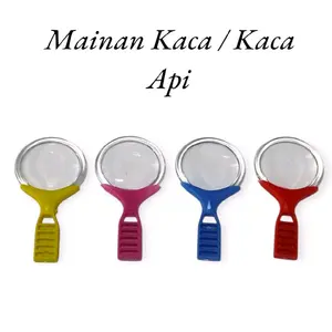 mainan plastik kaca pembesar magnifying glass magnifier lup warna warni Satuan