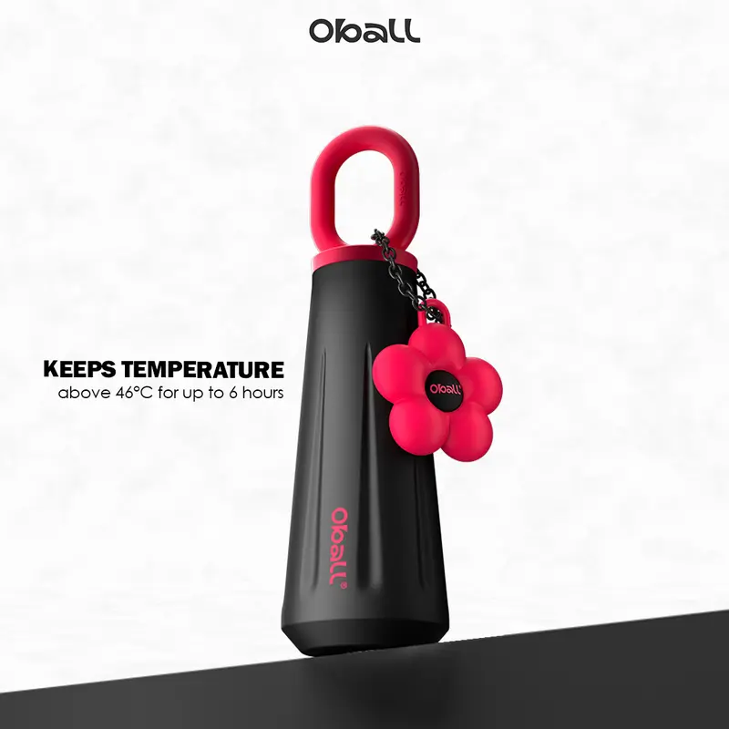 Dopamine Goddess Cup Stainless Steel Vacuum Tumbler Botol Minum Perempuan dengan Keychain Bunga Lucu 1