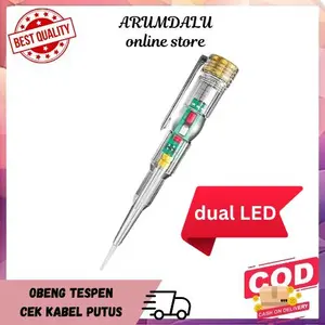 OBENG TESPEN LISTRIK CEK KABEL PUTUS DUAL LED