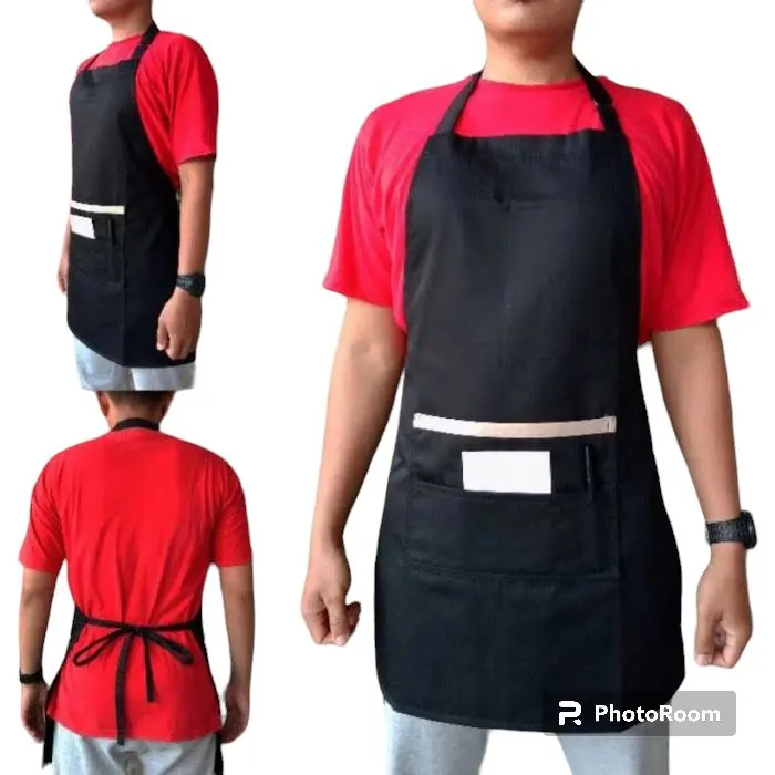 Celemek Masak_Apron Barista/BISA PAKE LOGO SESUAI KEINGINAN Tali 0