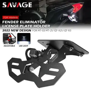 Terbaru License Plate Holder For YAMAHA MT03 MT25 YZF R3 R25 2015-2024 Motorcycle Accessories Tail B