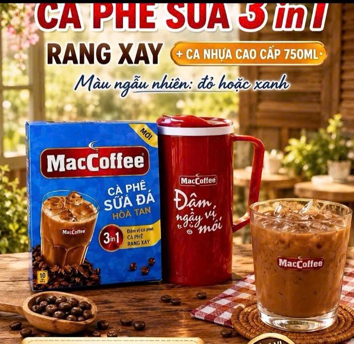 1 Hộp maccoffee xanh cafe phố SỮA ĐÁ hoà tan -Tặng ca giữ nhiệt (màu ngẫu nhiên)