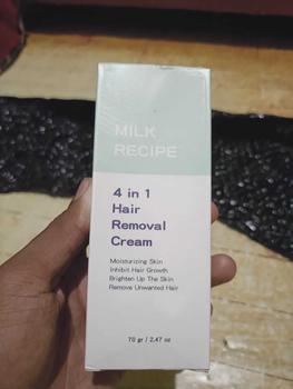 Product Review of Milk Recipe 4 in 1 Hair Removal Cream - Krim Perontok Bulu - Krim Waxing Perontok Bulu Ketiak  Non-Irritating untuk Melembapkan Anti Iritasi dan Anti Chicken Skin dengan Niacinamide Wax from ✨**✨ 0