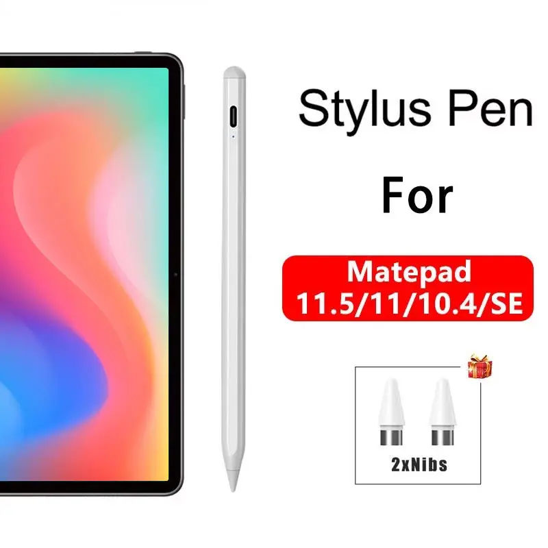 Pensouth Stylus Pen For Huawei MatePad SE 11/11.5/11.5S Tablet dengan 2 Nibs Anti-Sentuh & Tip Pensil Logam untuk Menulis Mudah dan Tidak Gores Layar