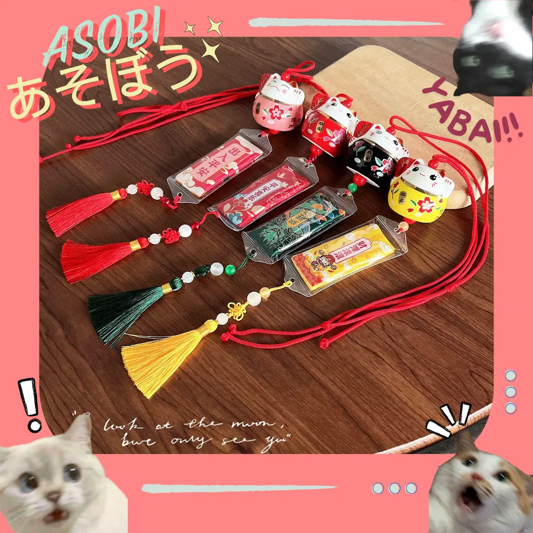 ASOBI MANEKI NEKO GANTUNGAN PINTU KERAMIK KUCING HOKI GOODLUCK CHARM