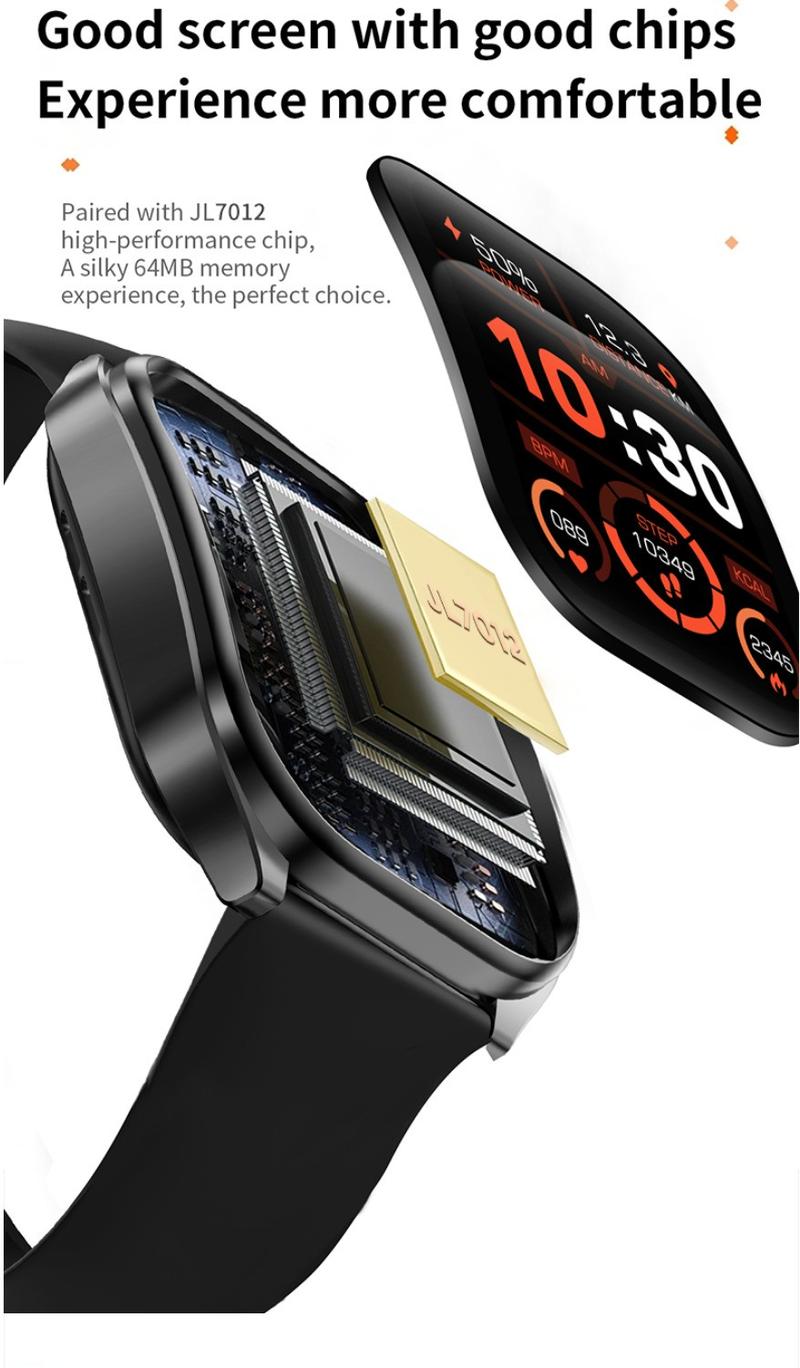 Product Introduction of Aolon Curve Smart Watch Amoled IP68 Waterproof 2.01-inch Curved IPS Screen Bluetooth Call Running Pace Custom Wallpaper Smartwatch Health Monitoring Jam Kaca 6