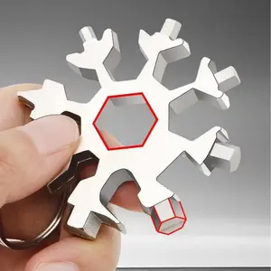 Kunci Salju – 18 Fungsi，Paduan Zinc Keras Tinggi，Tidak hanya alat, tetapi juga aksesori