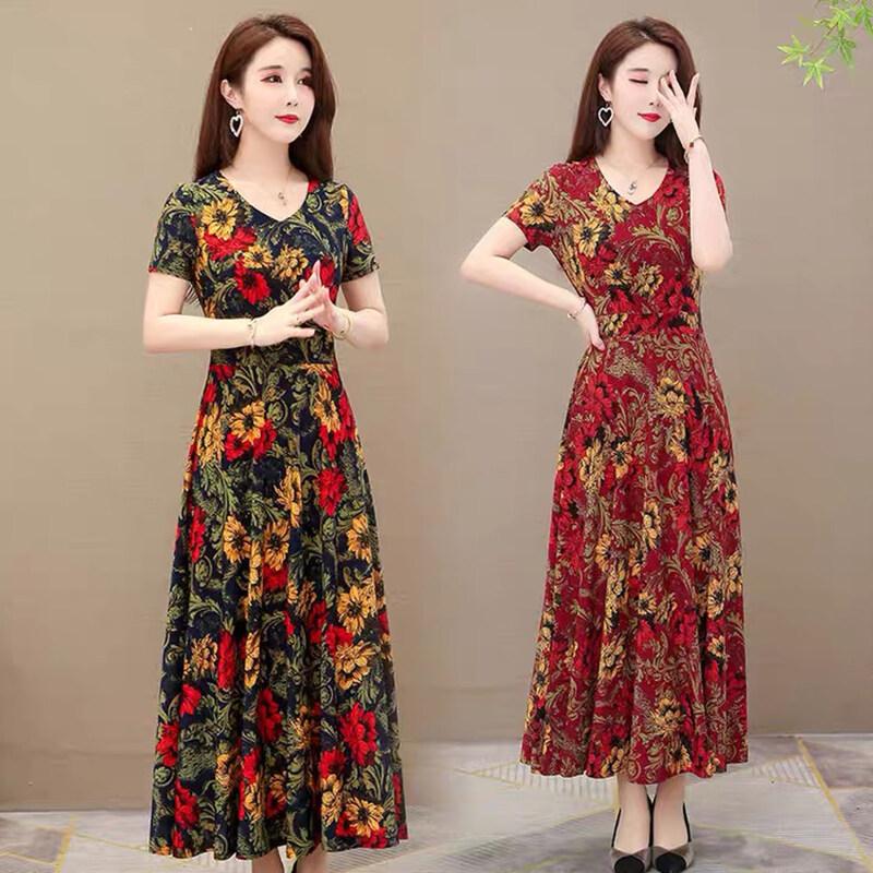 Váy Bầu, Dài Tay, Cổ Tròn, Thoải Mái, Váy Lớp Nền Mềm Mại 1