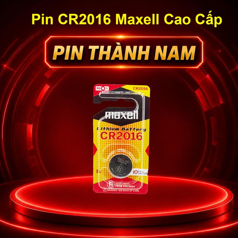 Pin CR2016 Maxell Vỉ 1 Viên Cao Cấp Thay Remote , Chìa Khoá Smartkey Oto Xe Máy