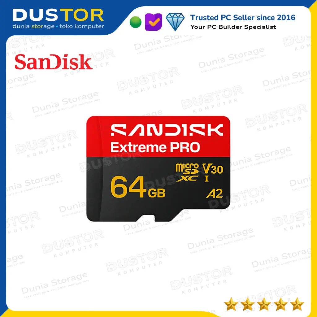 MicroSD SANDISK Extreme PRO microSD 64GB A2 U3 V30 4K UHD With Adapter