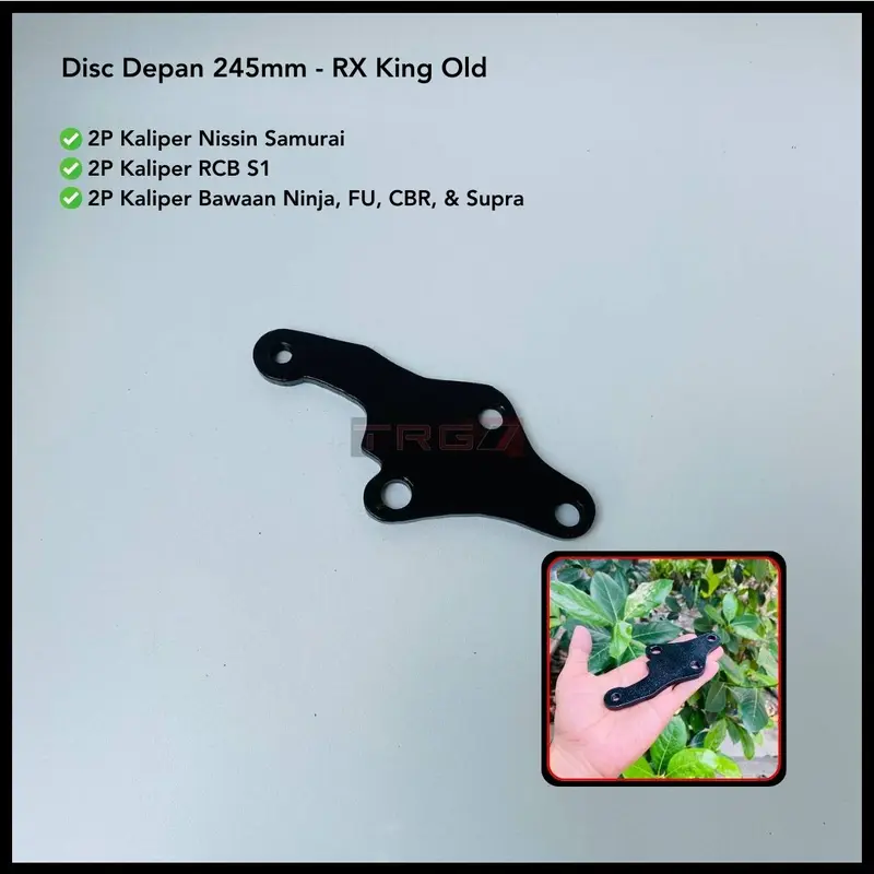 TRG Bracket dudukan kaliper nissin rcb 2p rx king 245 300mm breket kaliper cakram rxking old new 2