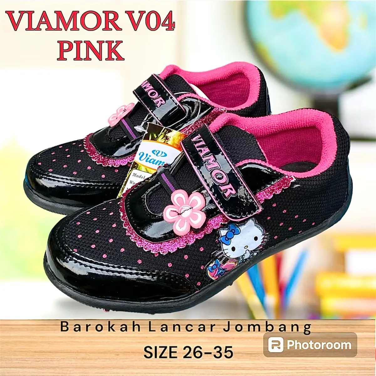 Sepatu Anak Tk perempuan Hello Kitty SPORTY VIAMOR V 04 Size 26-35 Fashion