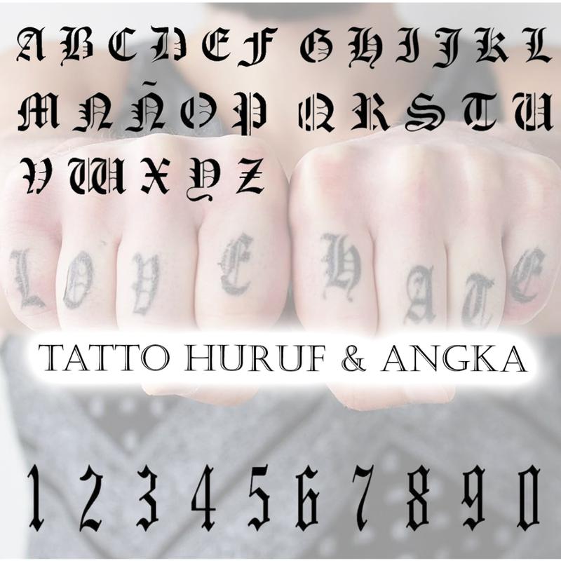 HENNA TATTO TEMPORARY HURUF DAN ANGKA 0