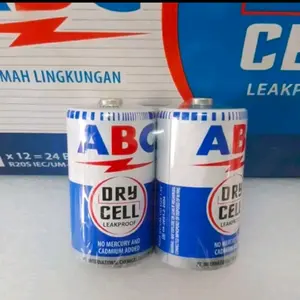 2PCS BATREI ABC JUMBO R20 TIPE D Baterai