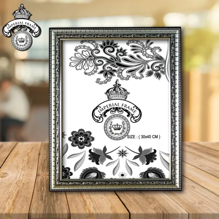Bingkai Frame Figura Foto 17R / ( 30X40 Cm ) Silver / Gold 3