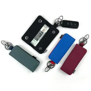 Dompet STNK Motor Gantungan Kunci Mobil Keyless Remot Smartkey Remote Keychain Model Slim Pengait Besi