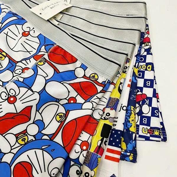 Combo 3-5 chiếc quần lót nam In hình Họa tiết Doremon Tom Jeryy Hàng loại 1 chất thun lạnh quần sịp đùi nam co dãn thoáng mát kháng khuẩn Boxer Quần Boxer Menswear trunks dễ thương