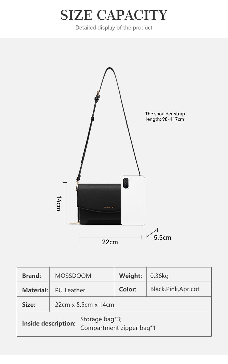 Product Introduction of MOSSDOOM Tas Wanita Sling Bag Eve Bag Wanita-MOSS2403 22