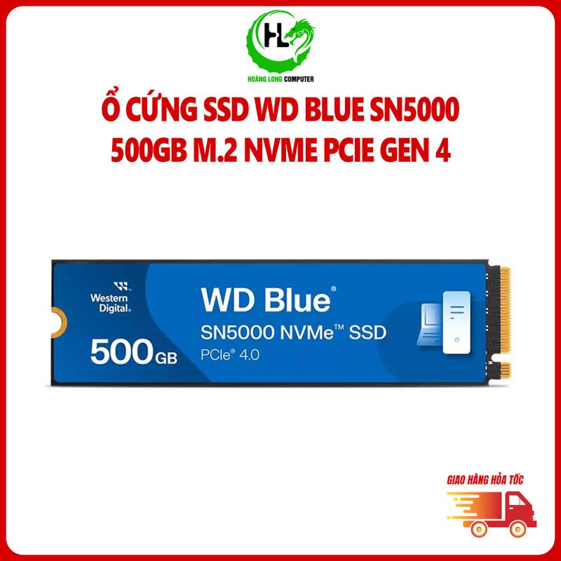 Ổ cứng SSD Western Digital WD BLUE SN5000 500GB (Đọc 5000MB/s - Ghi 4000MB/s) M.2 NVME Gen 4x4 Bảo Hành 36 Tháng