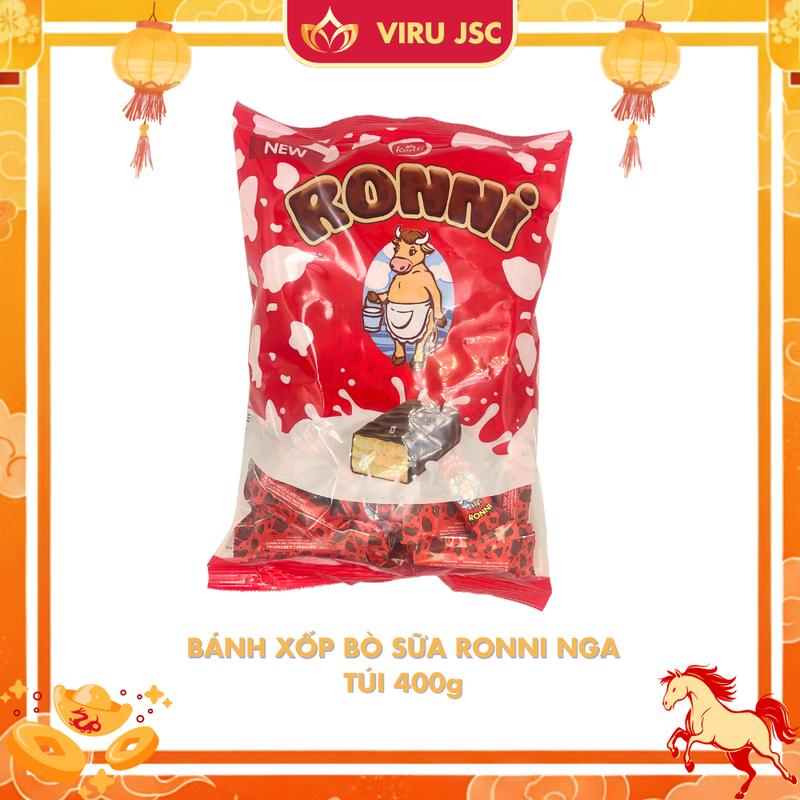 Bánh xốp Ronni bò đỏ Túi 400g - Snack Socola Ăn Vặt