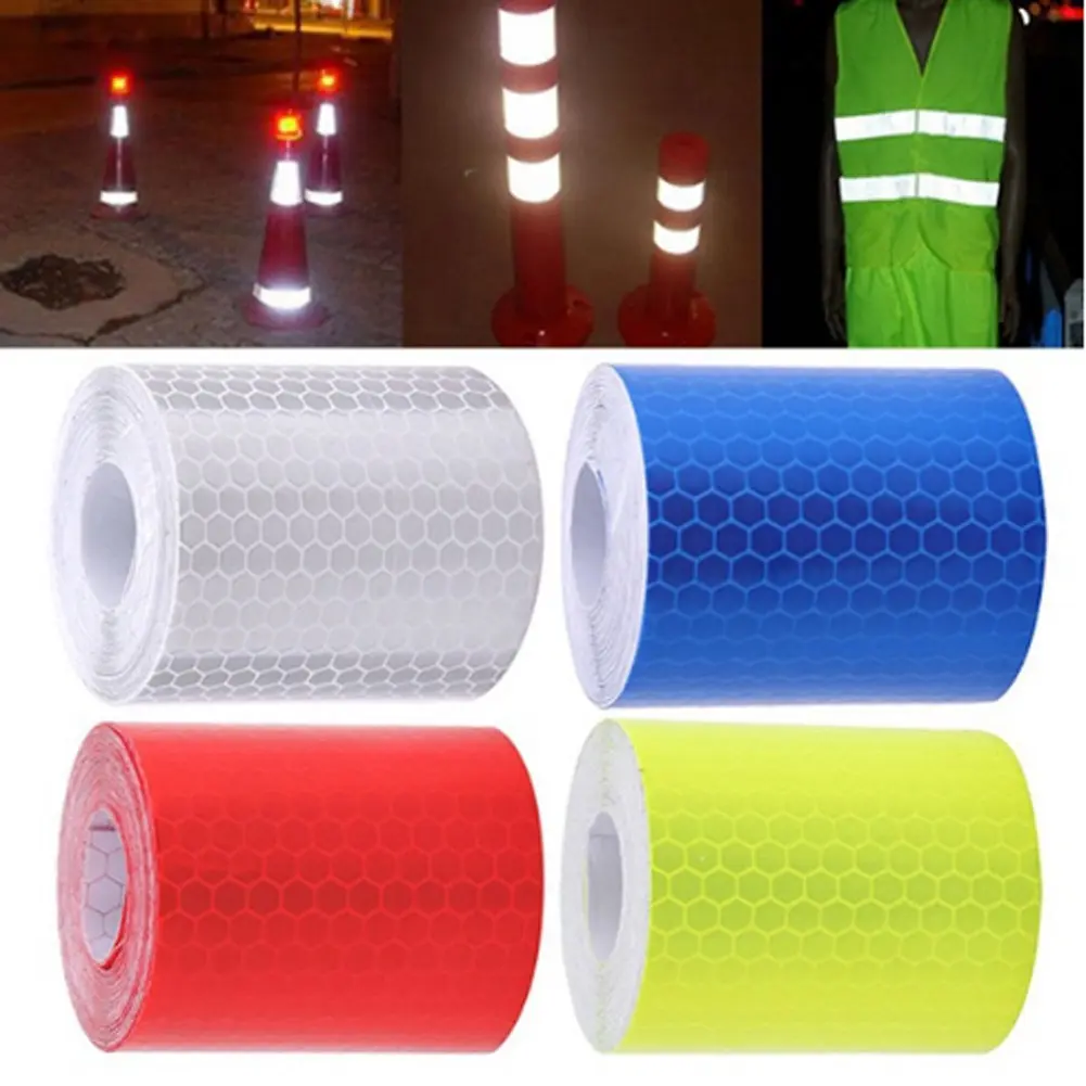 Miếng Dán Phản Quang, Phim Phản Quang Lưới Màu Pha Lê Ngôi Sao Sáng Bóng, 5Cm * 3M, Dải Phát Sáng, Băng Cảnh Báo An Toàn, Cho Xe Hơi