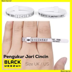 Pengukur Jari Cincin Pria Wanita Ring Sizer Finger Ukuran USA UK Ukur Lingkar Jari Cincin