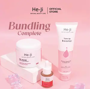 [HE-JI] Bundle 3 in 1 Complete Set - Perawatan Kulit Wajah & Badan I Masker Wajah, Serum Wajah & Body Lotion Tone Up Booster I Hydrating, Brightening & Healthy Skin - UJI LAB SIG & BPOM APRROVED