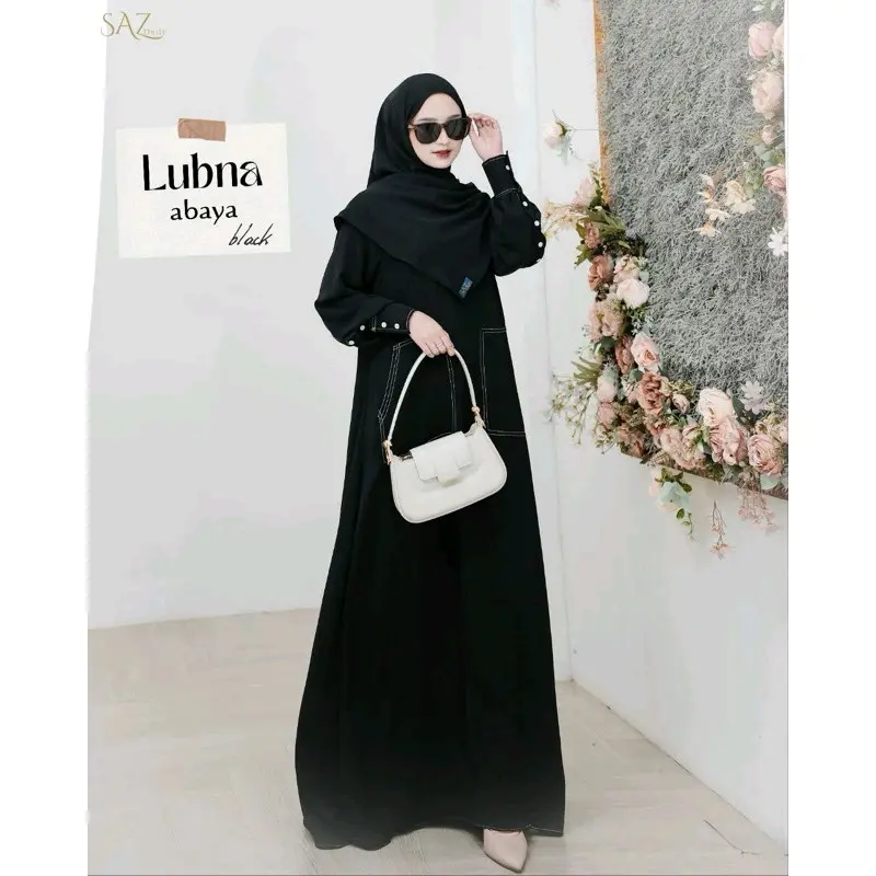 READY STOCK!! LUBNA ABAYA by saz daily | Abaya daily cantik murah Muslim Airflow 4