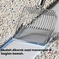 Gambar Serokan Pasir  Cat Litter Skoop Kucing Sekop Debu Logam Kucing Sekop Serokan Pasir Stainless Sekop Kotoran Hewan Penyerok Pasir Serbaguna - Perak dari Vixplorn MALL Kab. Tangerang 3 Tokopedia