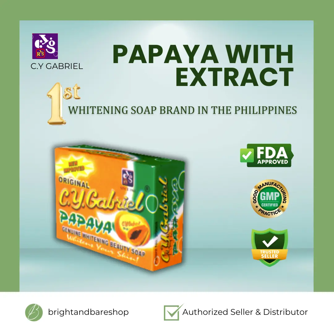 CY Gabriel Papaya soap 135g exfoliating and whitening soap brightening soap effective whitening soap good for dark spots FDA Approved GMP Certified - TikTok Shop Philippines CY Gabriel Papaya soap 135g exfoliating and whitening soap brightening soap effective whitening soap good for dark spots FDA Approved GMP Certified - TikTok Shop Philippines