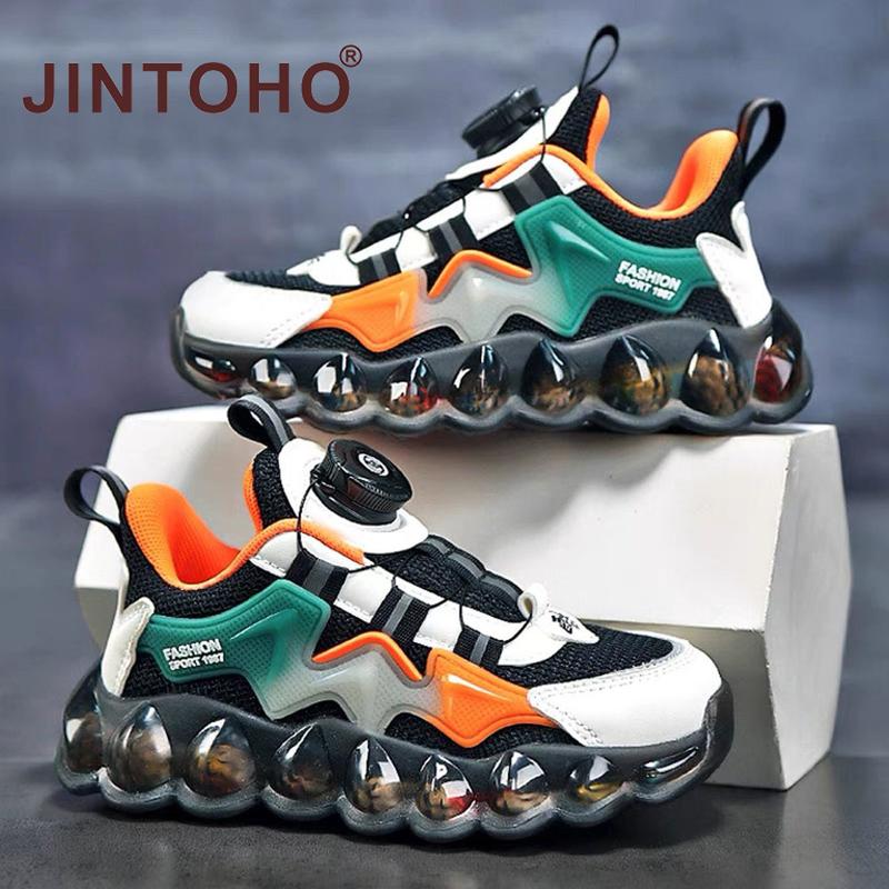Giày Giày Thể Thao Phong Cách Hàn Quốc, JINTOHO, Dành Cho Trẻ Em, Da PU, Chắp Vá, Giày Thể Thao Ngoài Trời, Dành Cho Trẻ Em Bé Trai Bé Gái, Giày Bóng Rổ Bóng Đá