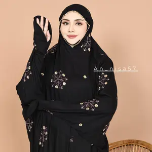 Mukena Lajuran Dewasa Full Bordir Padi Sakura Rayon Premium