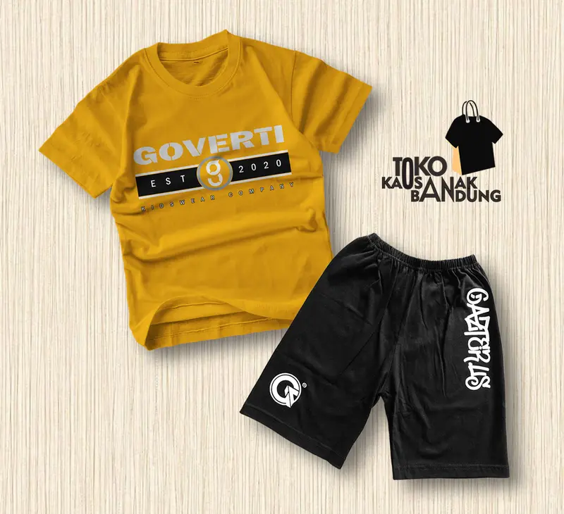 Setelan Kaos Anak Laki-Laki Celana Boxer Pendek Usia 4-12 Tahun All Motif Baru 3