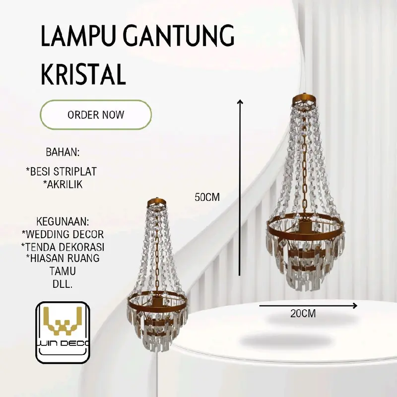 lampu gantung kristal dekorasi 0