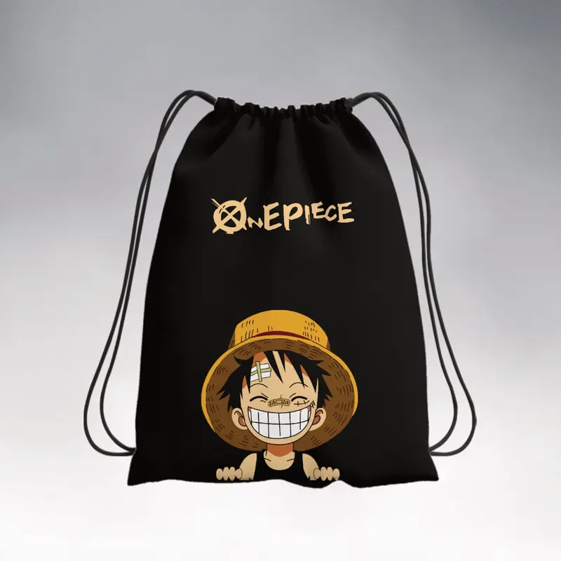 Tas Serut Stringbag Drawstring Anti Air | Tas Serut Kain Tebal | Tas Sekolah Olahraga | Tas Serut Hitam Printing | Tas Kerut 0