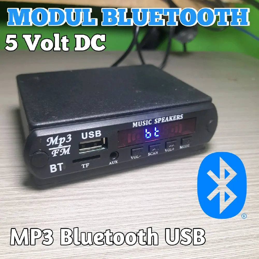 Modul Bluetooth MP3 Usb 5Volt Langsung Pakai