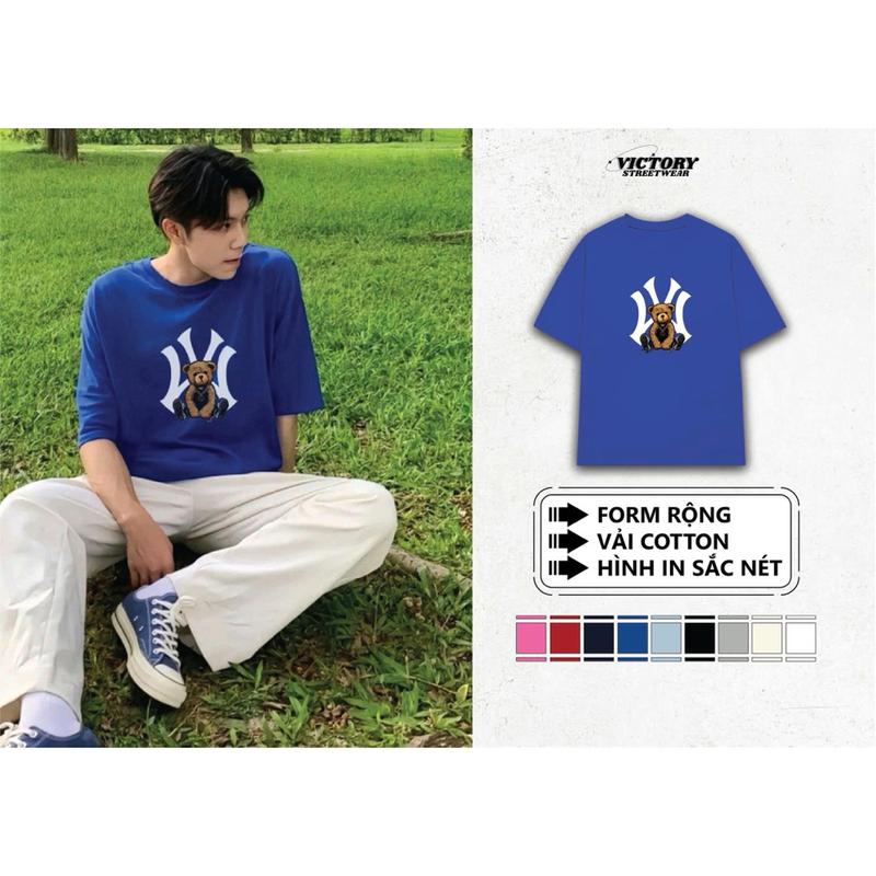 Áo Thun M.L.B Form Rộng Chất Vải Cotton Cao Cấp In Kỹ Thuật Số