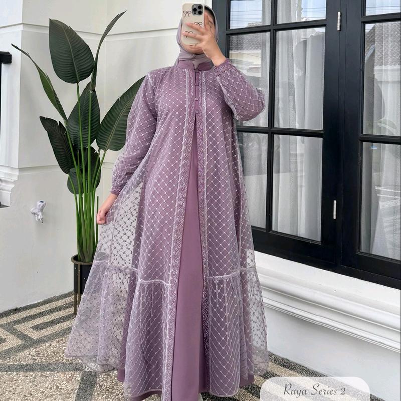 Gamis Raya Series 2/ Busui Friendly by Annisa/ Raya Dress/ Gamis Viral Baju Muslim Cantik Mewah 1