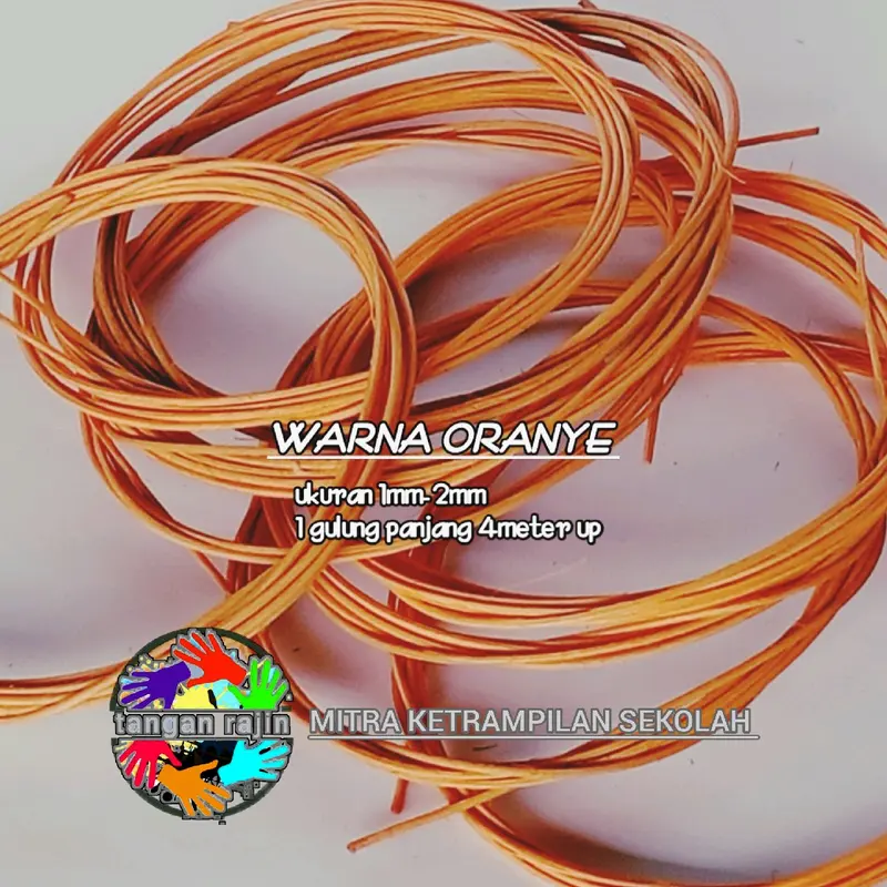 ROTAN PITRIT 1 M - 2 M WARNA terdiri 3-4 warna /1 paket isi 25 gulung  satu gulung panjang 3-4meter up 4