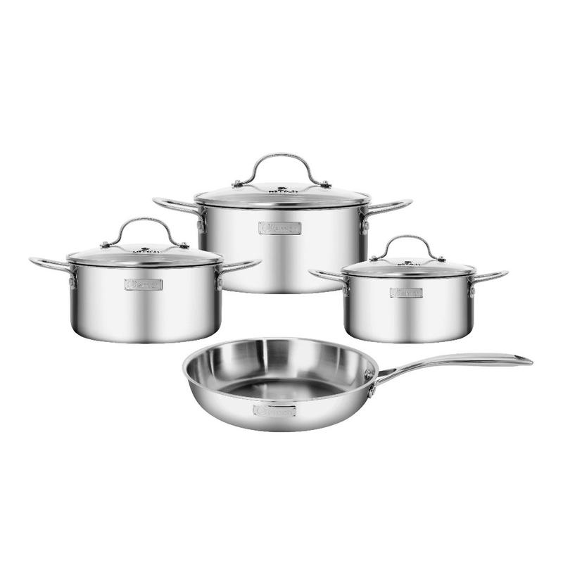 Bộ nồi size 16 20 24 chảo 24cm inox nguyên khối Elmich Trimax EL-2136OL04