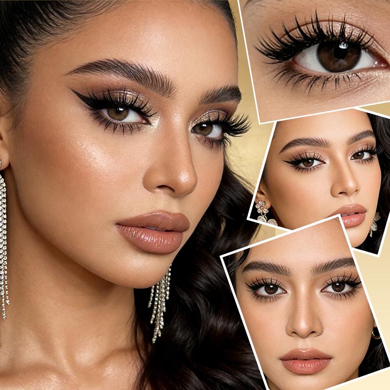 HOHOISYOU 60PCS Bulu Mata Palsu Gaya Fox Eye Tanpa Lem 9-14MM - Membuat Makeup Mata Alami dan Menawan untuk Pemula & Profesional - Peel Extension Eyelash Glam Removal - Asli, Panjang Panjang