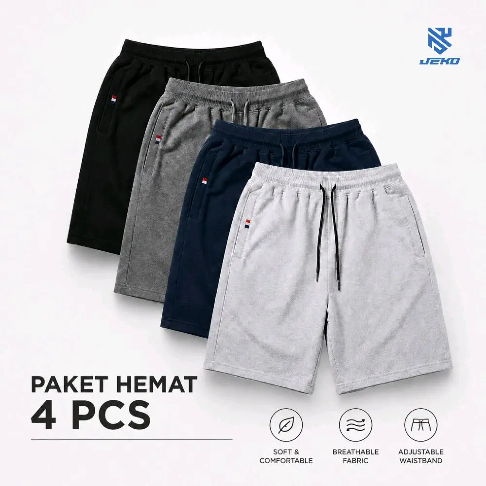 Celana Kolor Pendek Pria Wanita Baby Terry - Saku Resleting Premium Distro Santai Casual L-XL-3XL Jumbo Tebal Lembut board shorts