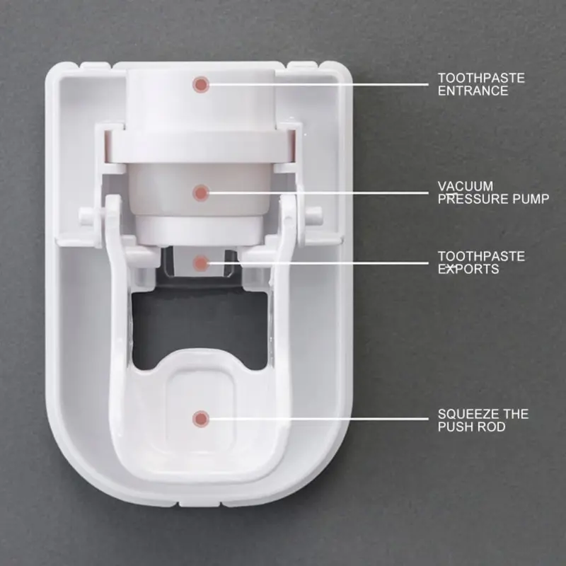 Dispenser Odol Toothpaste Dispenser Pemasangan Tanpa Paku Dispenser Pasta Gigi Desain Minimalis 2