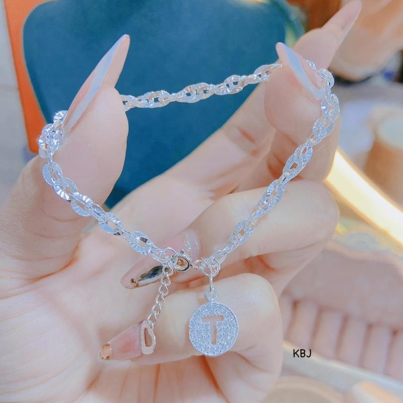 [Full box ] Lắc tay xích mix chữ cái Bạc LOPA SK168 bóng đẹp sang chảnh, phụ nữ , kỹ niệm , tinh tế, sinh nhật , chill, trang sức, phụ kiện.