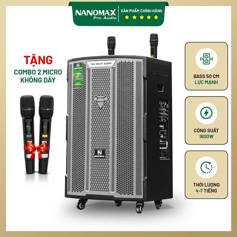 Loa Kéo Nanomax SK 18Q6 – Bass 50 cm, 1600 W – Karaoke Bluetooth – Phiên bản Đỉnh cao